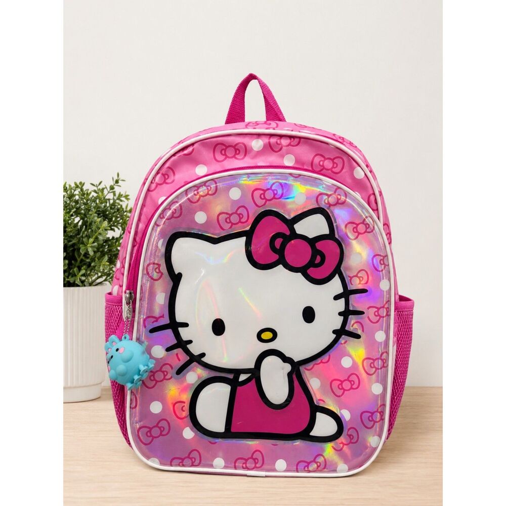 Hello Kitty Sanrio Pink Holographic Backpack